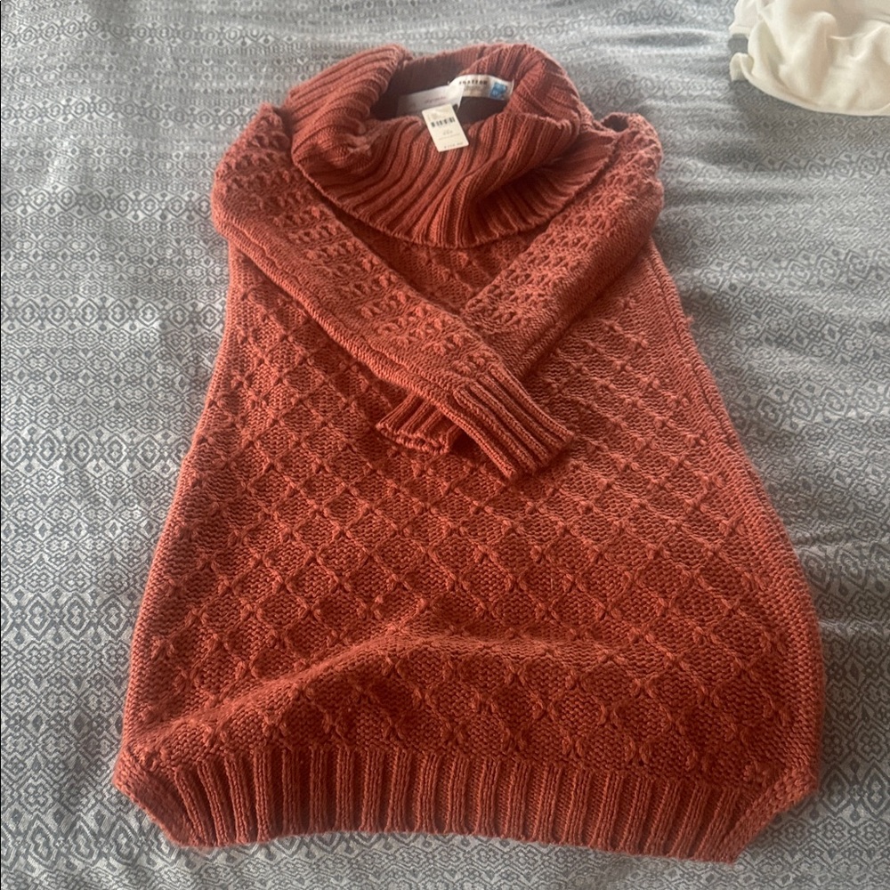 Sparrow Rust Cowl Neck Sweater